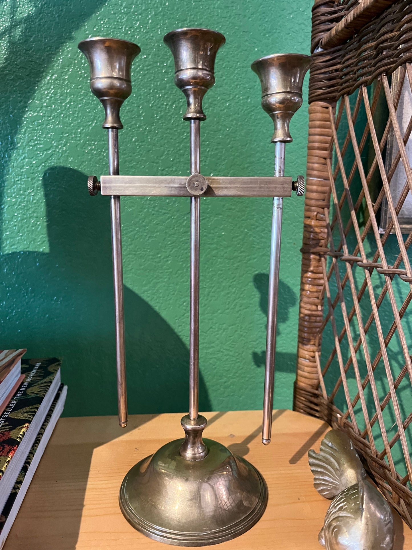 Adjustable Brass Candlestick Holder