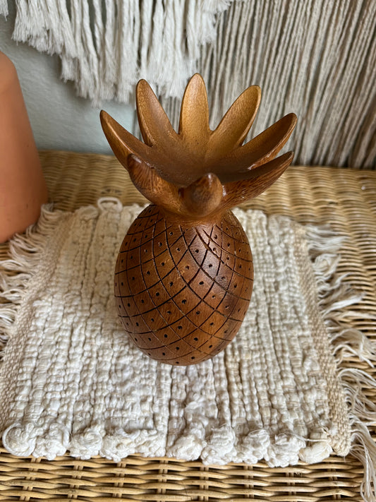 Vintage Wooden Pineapple Toothpick Holder