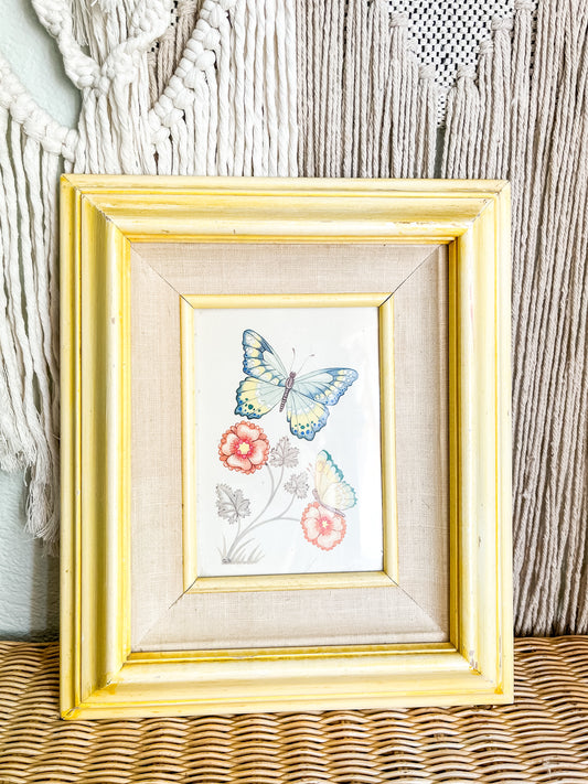 Vintage Butterfly Print + Frame